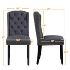 Lot de 2 chaises de salle à manger capitonnées Yaheetech