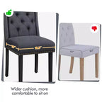 Lot de 2 chaises de salle à manger capitonnées Yaheetech