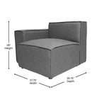 Chaise d'angle modulable gauche Merrick Lane avec accoudoir