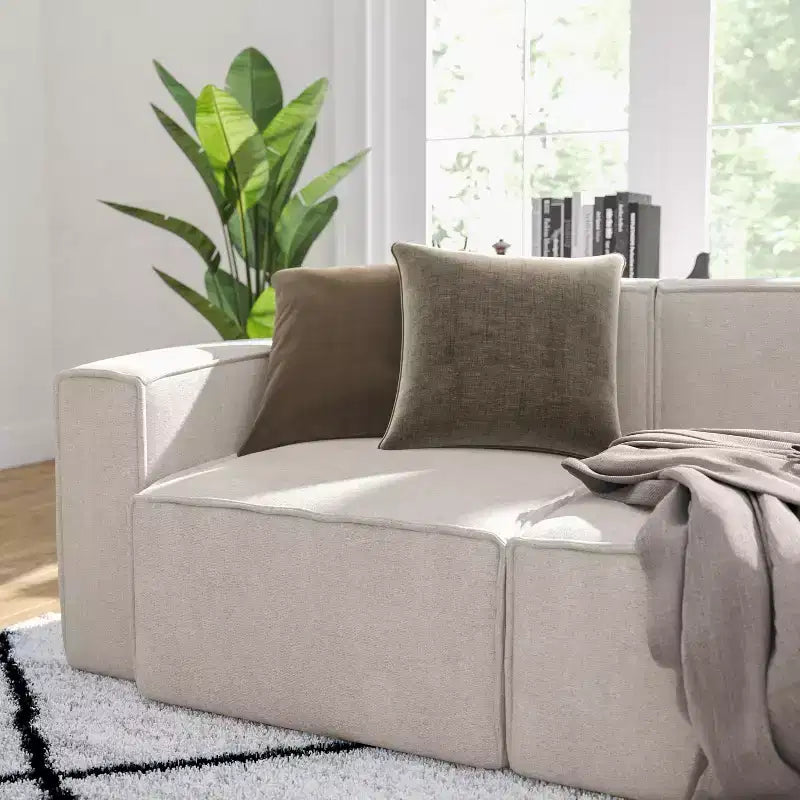 Chaise d'angle modulable gauche Merrick Lane avec accoudoir