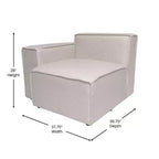 Chaise d'angle modulable gauche Merrick Lane avec accoudoir