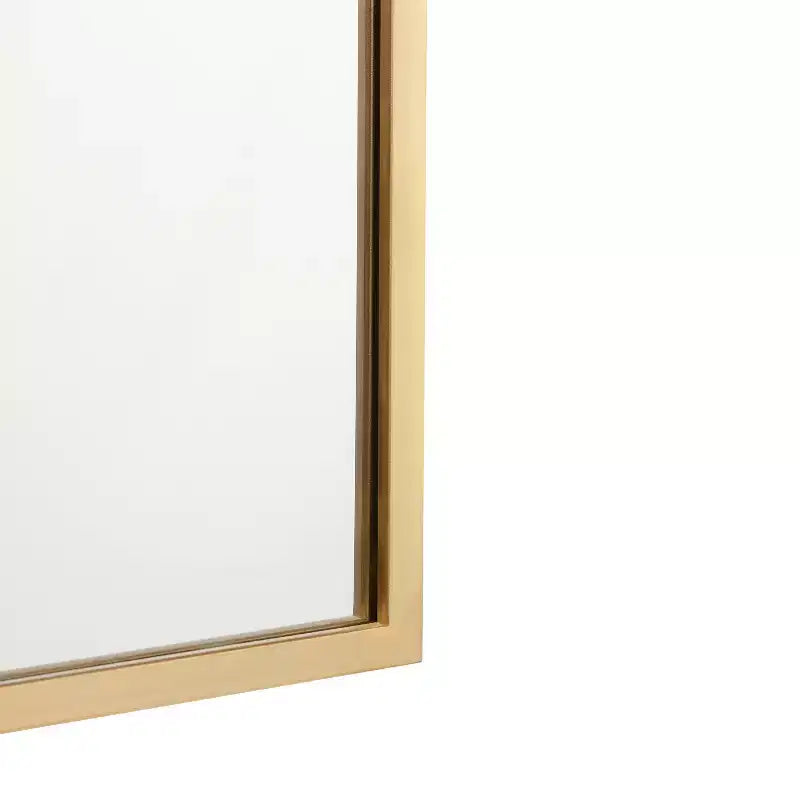 Miroir mural Merrick Lane à cadre métallique arqué pour entrées, salles à manger et salons