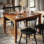 Table à manger en bois Merrick Lane avec pieds sculptés