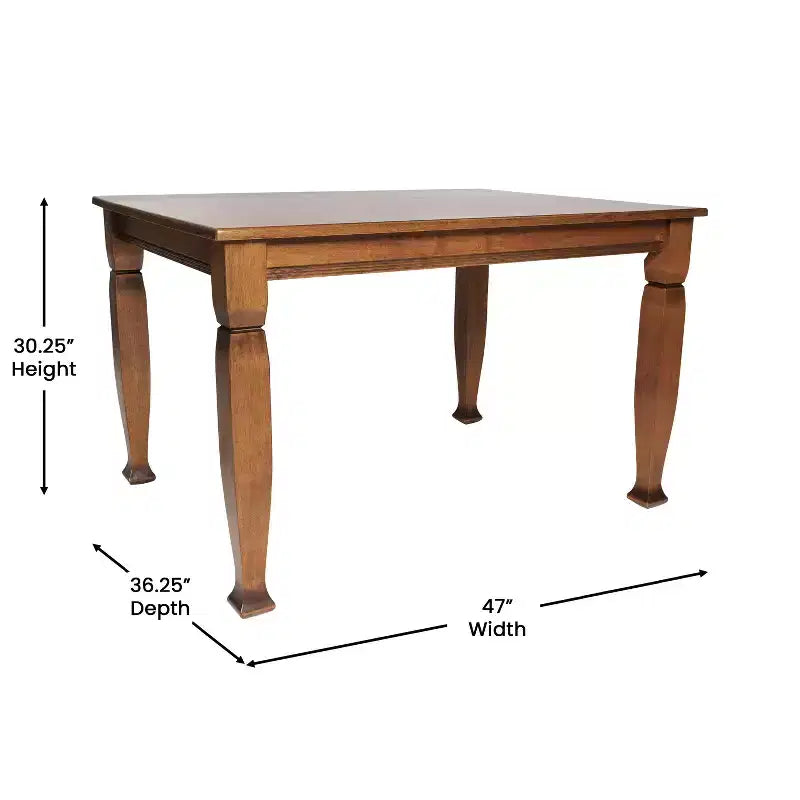 Table à manger en bois Merrick Lane avec pieds sculptés