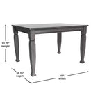 Table à manger en bois Merrick Lane avec pieds sculptés