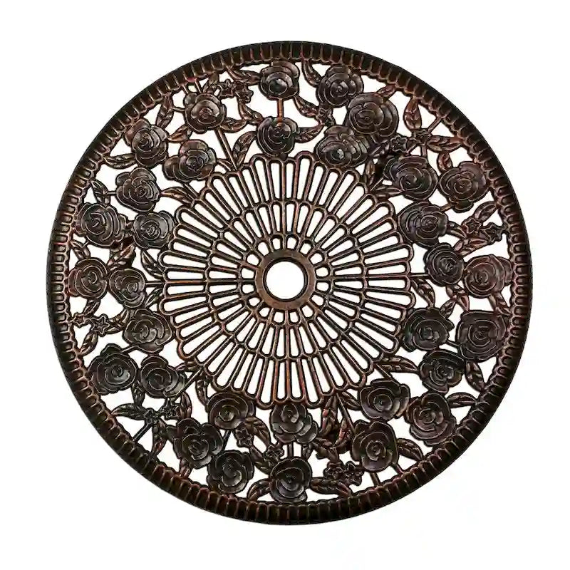 Ensemble de bistrot 3 pièces Camellia en fonte d'aluminium avec table et 2 chaises - S.O.