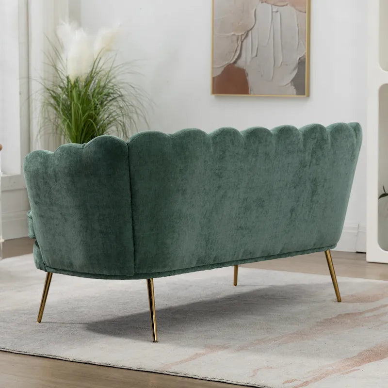 Causeuse rembourrée de style moderne du milieu du siècle, 59 W