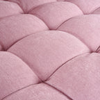 Canapé-lit Chenille avec dossier touffeté et 2 oreillers détachables pour le salon