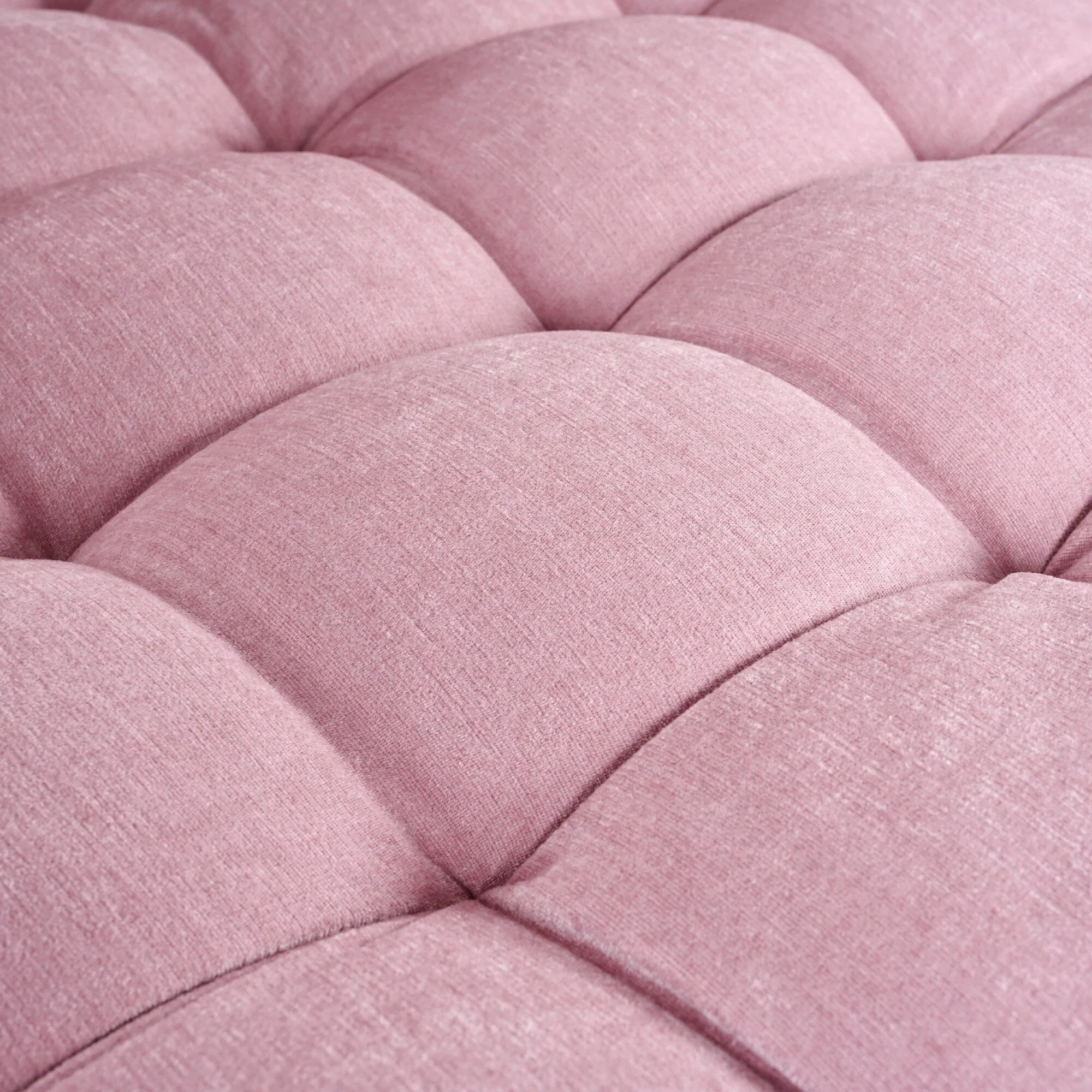 Canapé-lit Chenille avec dossier touffeté et 2 oreillers détachables pour le salon