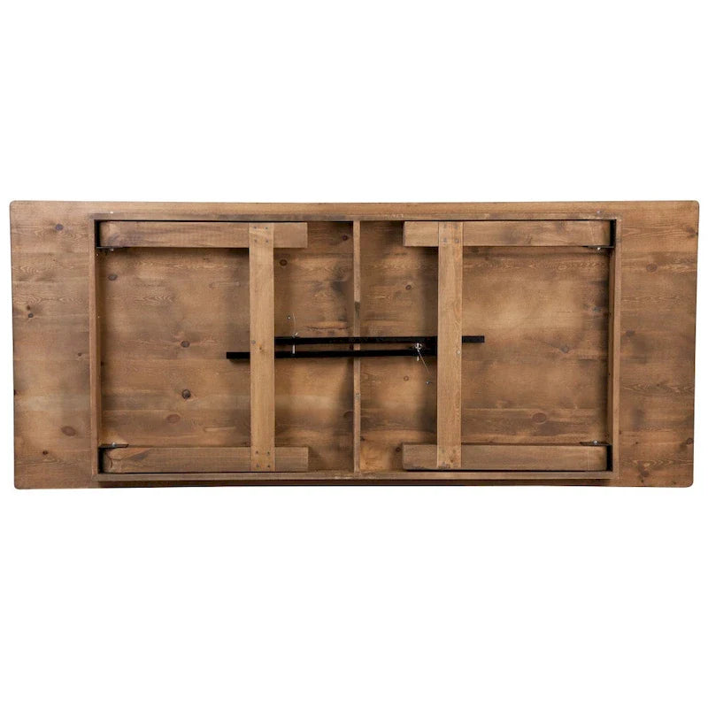 Ensemble de 10 chaises à dossier croisé et coussins avec table de ferme pliante rustique 8 x 40
