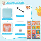 Costway Armoire pour enfants à 12 cubes, Commode pour bébé, Placard de chambre à coucher avec porte, Bleu/Rose