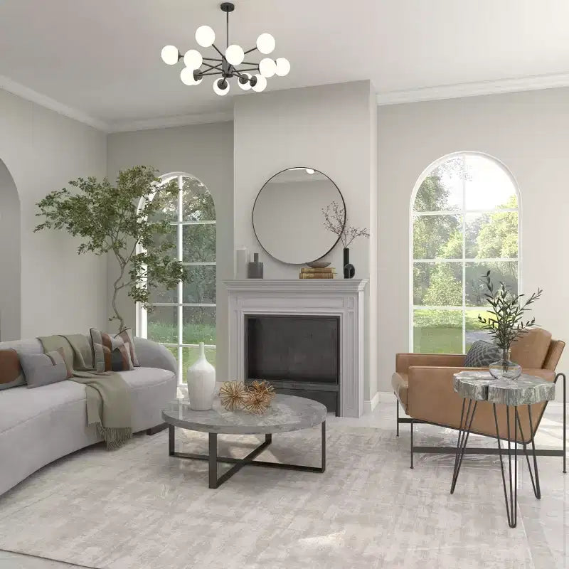 Table d'appoint moderne en polystone et métal - Olivia & May