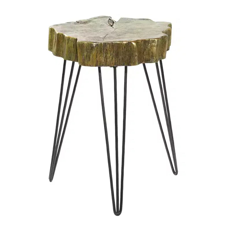Table d'appoint moderne en polystone et métal - Olivia & May
