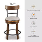 Tabouret de bar pivotant rembourré hauteur comptoir Valebeck - Signature Design by Ashley