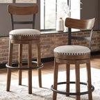 Tabouret de bar pivotant rembourré hauteur comptoir Valebeck - Signature Design by Ashley