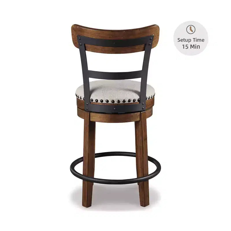 Tabouret de bar pivotant rembourré hauteur comptoir Valebeck - Signature Design by Ashley