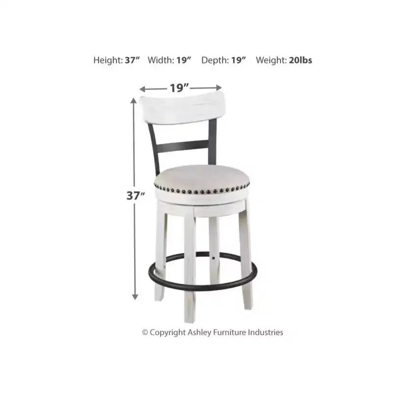Tabouret de bar pivotant rembourré hauteur comptoir Valebeck - Signature Design by Ashley