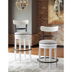 Tabouret de bar pivotant rembourré hauteur comptoir Valebeck - Signature Design by Ashley
