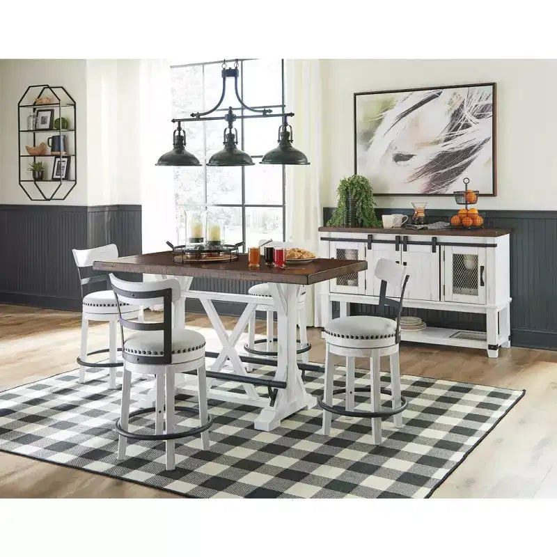 Tabouret de bar pivotant rembourré hauteur comptoir Valebeck - Signature Design by Ashley