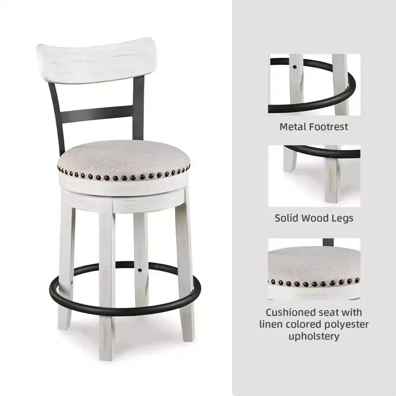 Tabouret de bar pivotant rembourré hauteur comptoir Valebeck - Signature Design by Ashley
