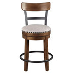 Tabouret de bar pivotant rembourré hauteur comptoir Valebeck - Signature Design by Ashley