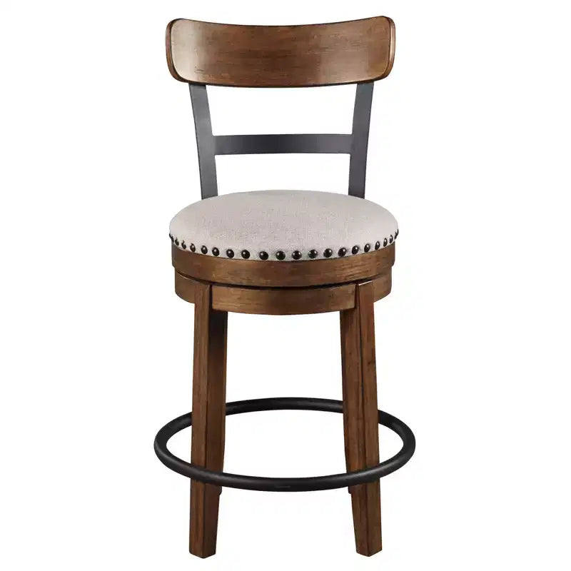 Tabouret de bar pivotant rembourré hauteur comptoir Valebeck - Signature Design by Ashley