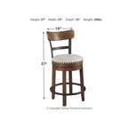 Tabouret de bar pivotant rembourré hauteur comptoir Valebeck - Signature Design by Ashley