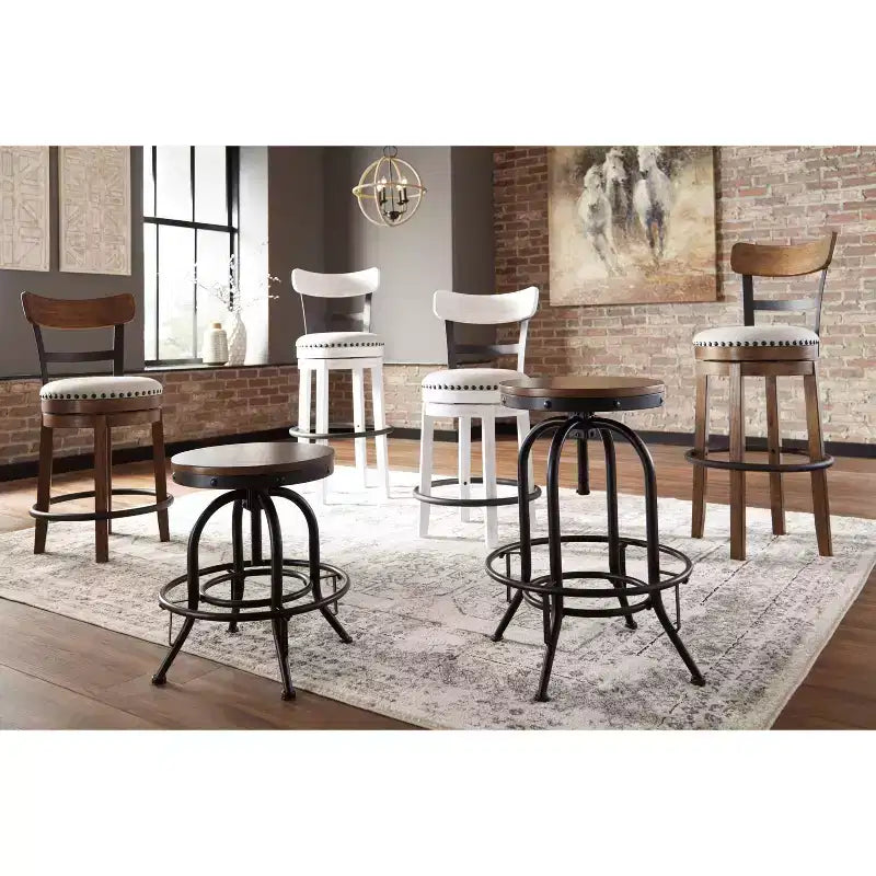 Tabouret de bar pivotant rembourré hauteur comptoir Valebeck - Signature Design by Ashley