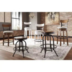 Tabouret de bar pivotant rembourré hauteur comptoir Valebeck - Signature Design by Ashley