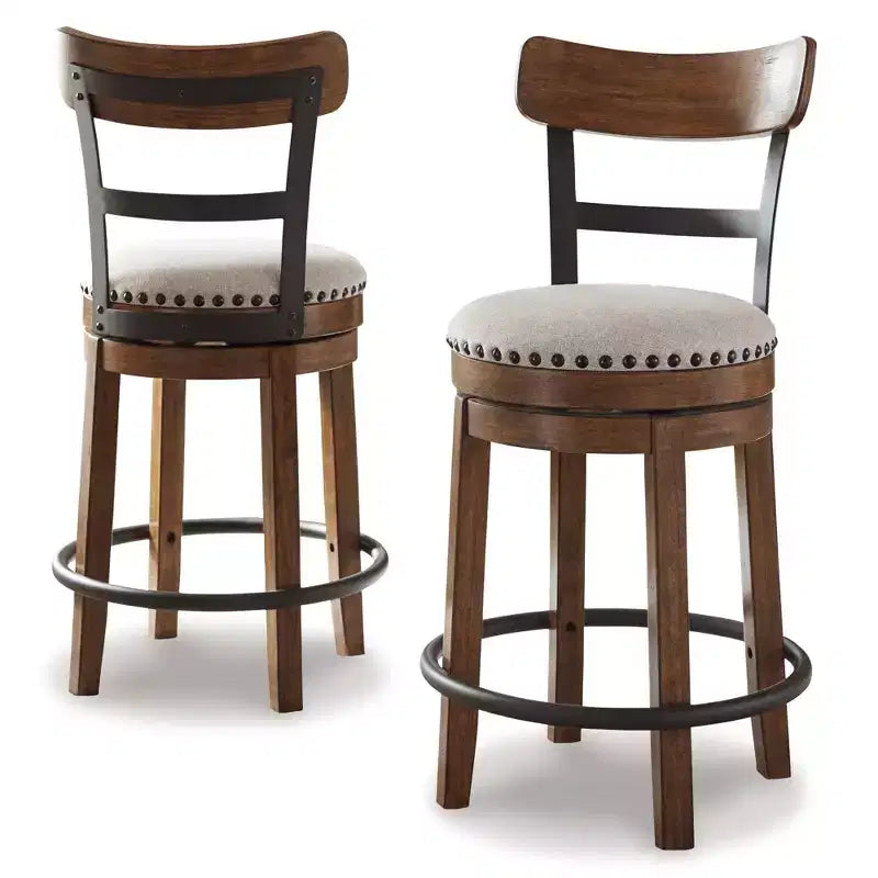 Tabouret de bar pivotant rembourré hauteur comptoir Valebeck - Signature Design by Ashley