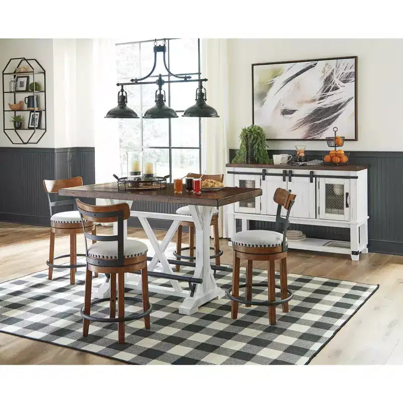 Tabouret de bar pivotant rembourré hauteur comptoir Valebeck - Signature Design by Ashley