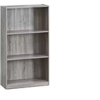 Furinno 3 Tier Storage Bookcase Open Shelf Display Cabinet,French Oak