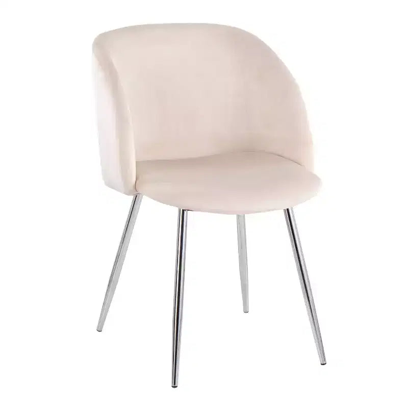 Lot de 2 chaises de salle à manger Fran Velours/Métal - LumiSource