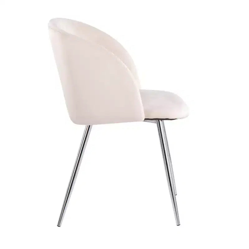 Lot de 2 chaises de salle à manger Fran Velours/Métal - LumiSource