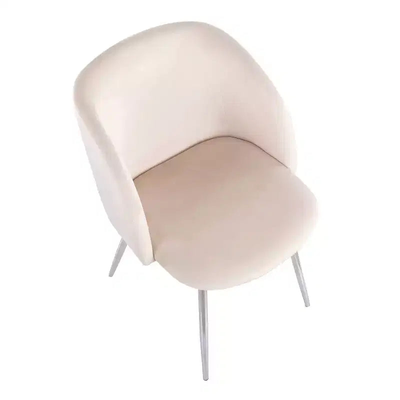 Lot de 2 chaises de salle à manger Fran Velours/Métal - LumiSource