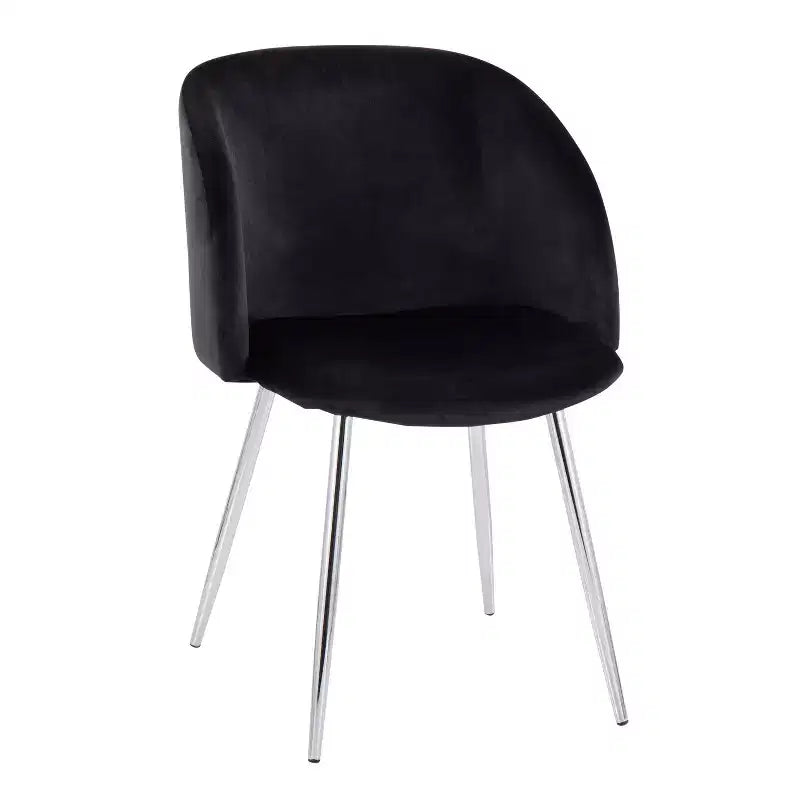 Lot de 2 chaises de salle à manger Fran Velours/Métal - LumiSource
