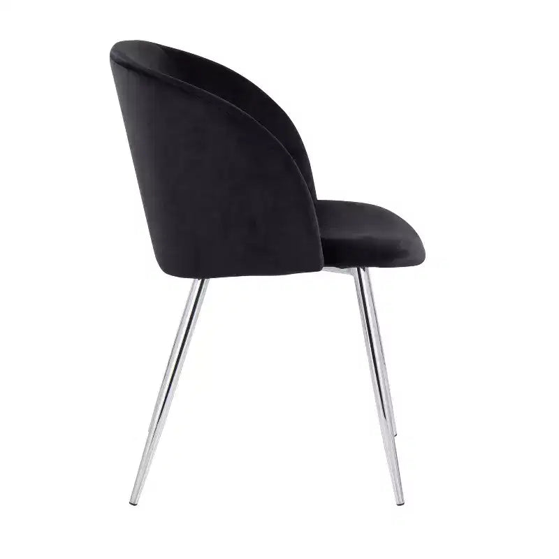 Lot de 2 chaises de salle à manger Fran Velours/Métal - LumiSource