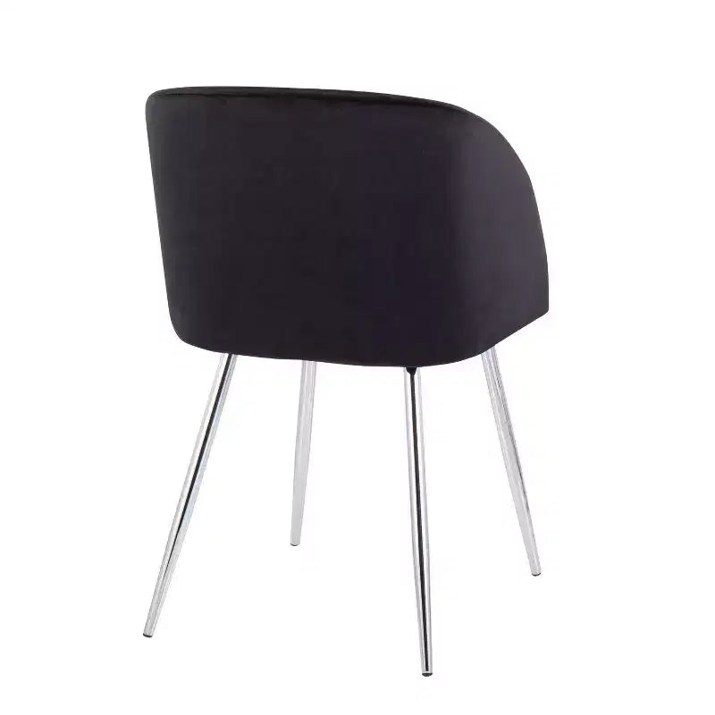 Lot de 2 chaises de salle à manger Fran Velours/Métal - LumiSource