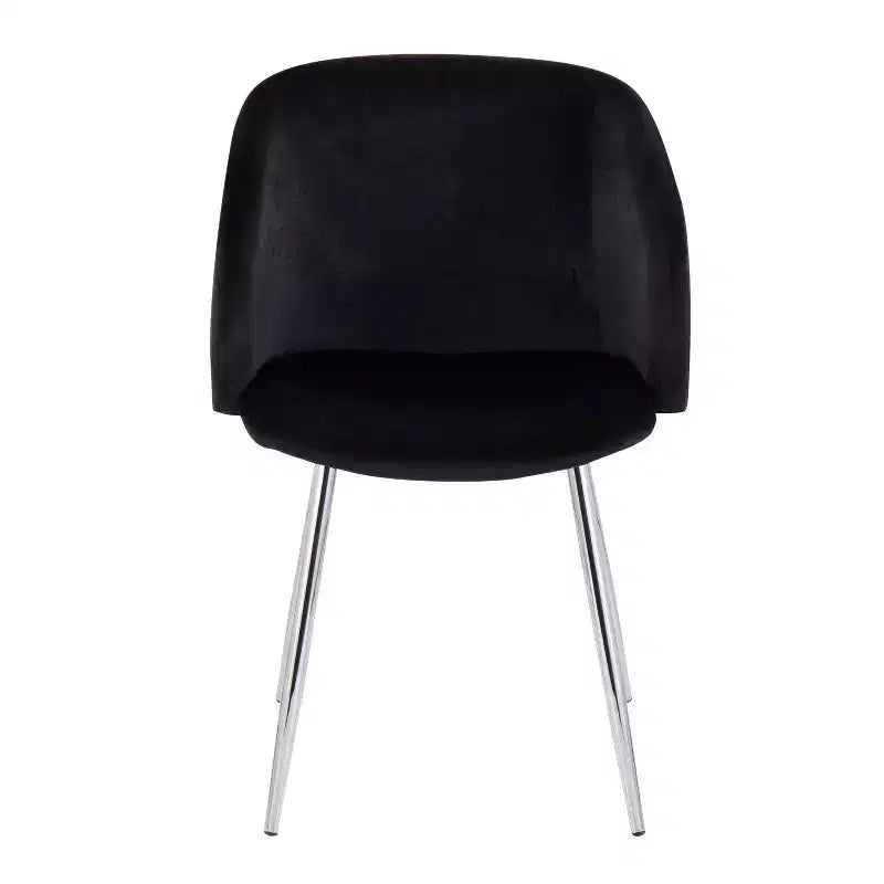 Lot de 2 chaises de salle à manger Fran Velours/Métal - LumiSource