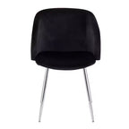 Lot de 2 chaises de salle à manger Fran Velours/Métal - LumiSource