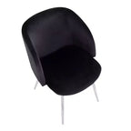 Lot de 2 chaises de salle à manger Fran Velours/Métal - LumiSource