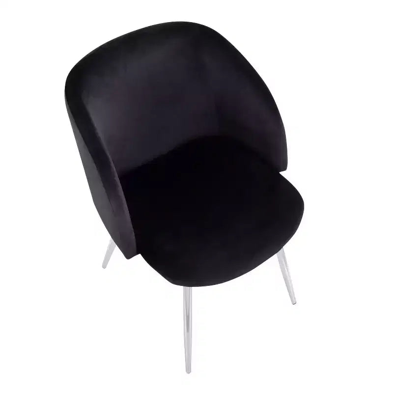 Lot de 2 chaises de salle à manger Fran Velours/Métal - LumiSource