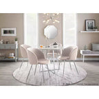 Lot de 2 chaises de salle à manger Fran Velours/Métal - LumiSource