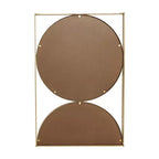 Miroir mural accent moderne en métal cadre sablier doré LuxenHome