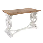 Kate and Laurel Wyldwood Rustic Carved Wood Desk