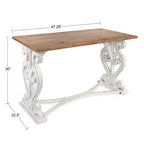 Bureau rustique en bois sculpté Kate and Laurel Wyldwood