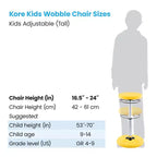 Kore Design Chaise Haute Oscillante Réglable Enfant 16,5-24, Jaune
