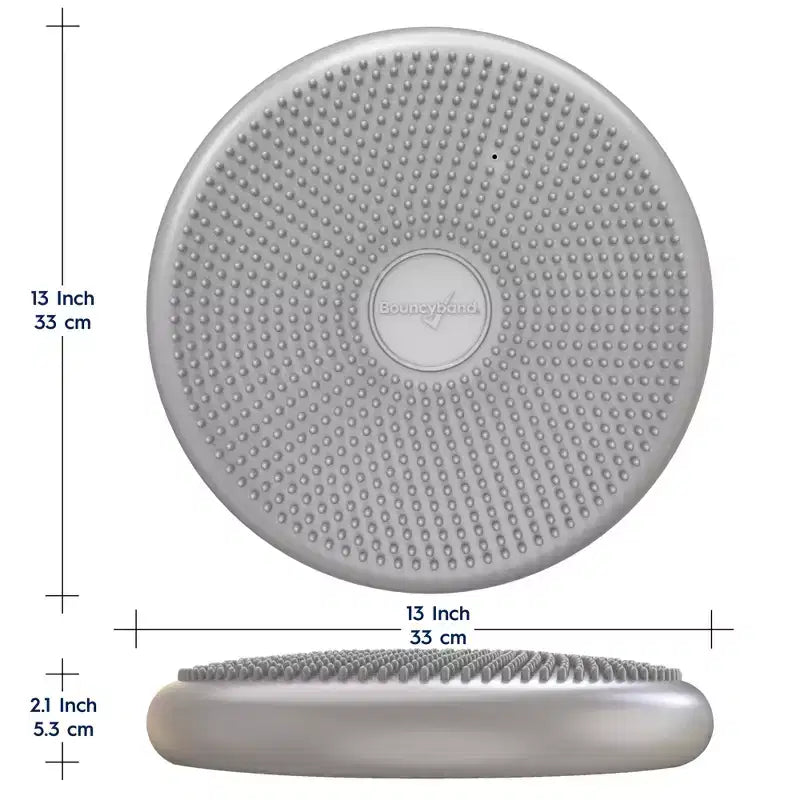 Coussin sensoriel Bouncyband Big Wiggle Seat, argent
