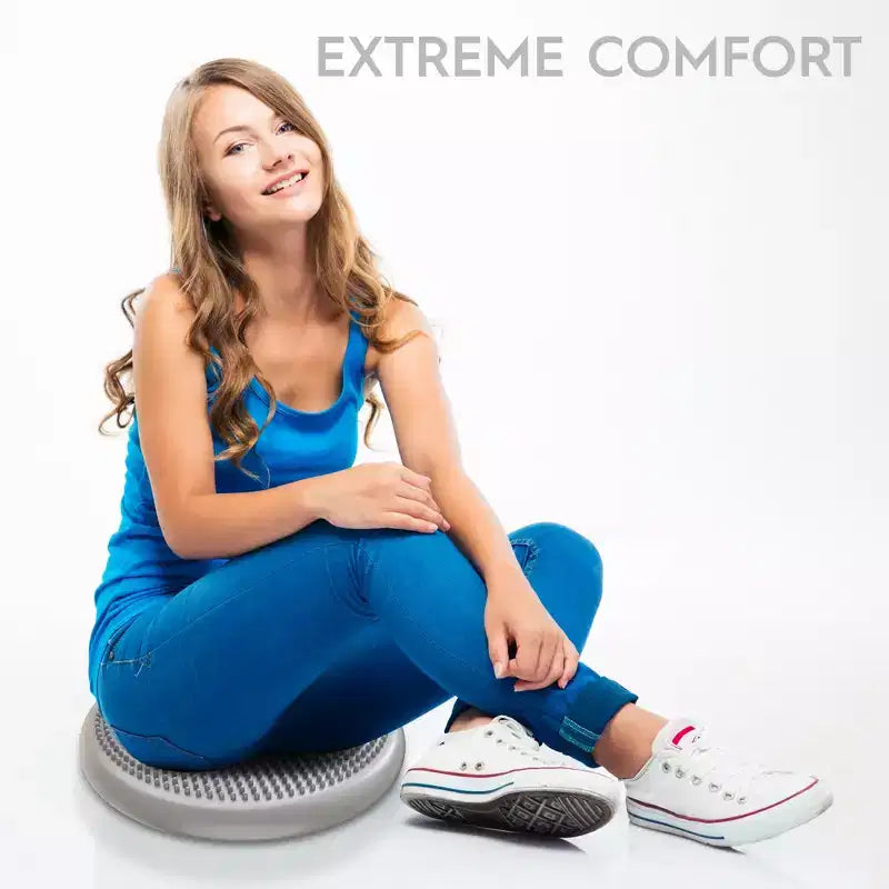 Coussin sensoriel Bouncyband Big Wiggle Seat, argent