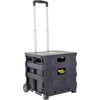 dbest products Quik Cart Sport Collapsible Rolling Wheels Crate For Teachers - 80 lbs Capacity